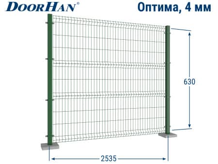 Купить 3D заборную секцию ДорХан 2535×630 мм в Бийске от 1087 руб.